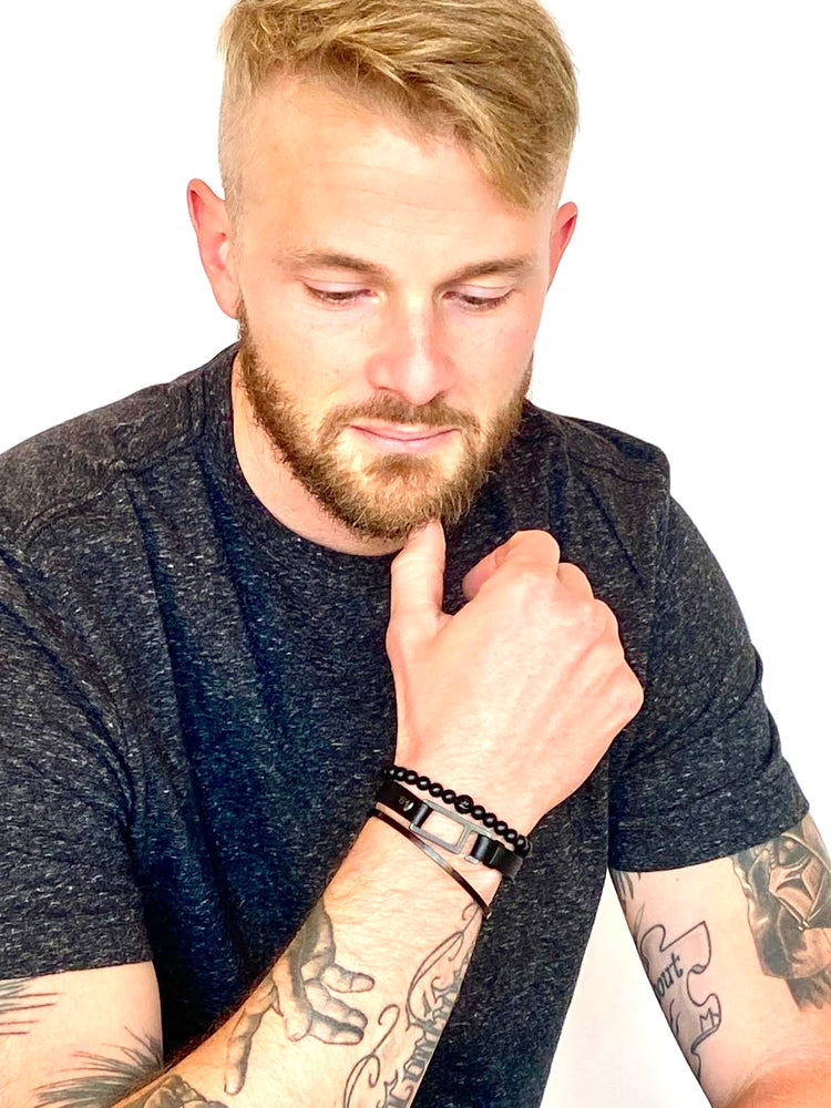 This meticulously designed brushed black ceramic cuff bracelet is perfect worn alone or paired with a WristBend stacking bracelet. Can slightly manipulate size for a perfect fit. Made by WristBend