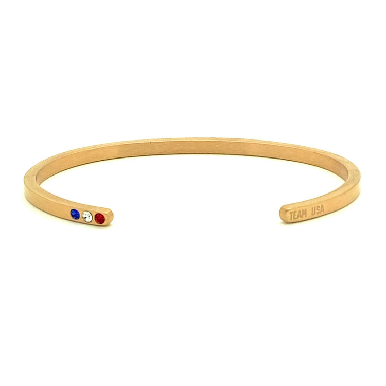 Team USA Olympics Jewelry. Team USA. Team USA Metal Cuff Bracelet. Made by WristBend