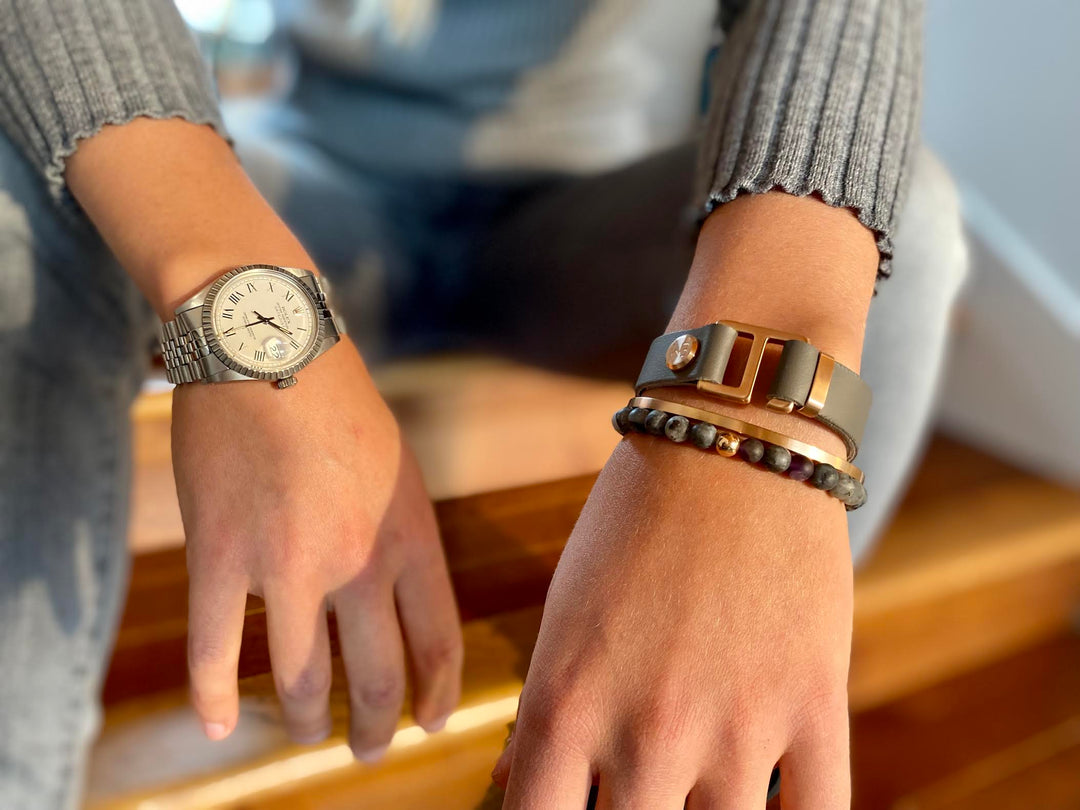 This meticulously designed 14K brushed rose gold cuff bracelet is perfect worn alone or paired with a WristBend stacking bracelet. Can slightly manipulate size for a perfect fit. Made by WristBend