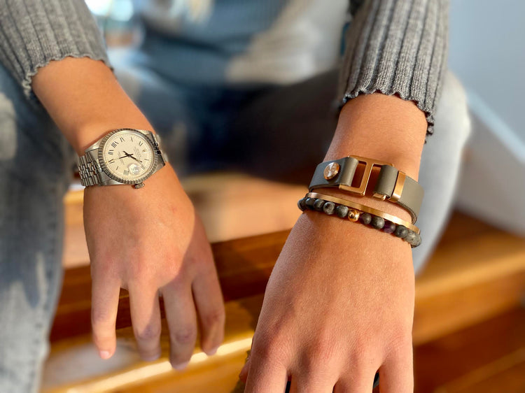 This meticulously designed 14K brushed rose gold cuff bracelet is perfect worn alone or paired with a WristBend stacking bracelet. Can slightly manipulate size for a perfect fit. Made by WristBend