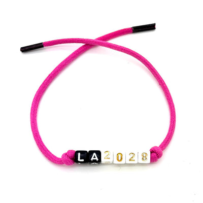 LA28 Alphabet Bracelet - Pink | Wholesale