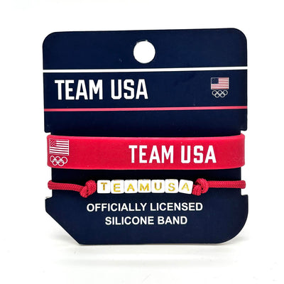 Team USA Two Pack - Silicone + Shoestring Bracelet | Wholesale