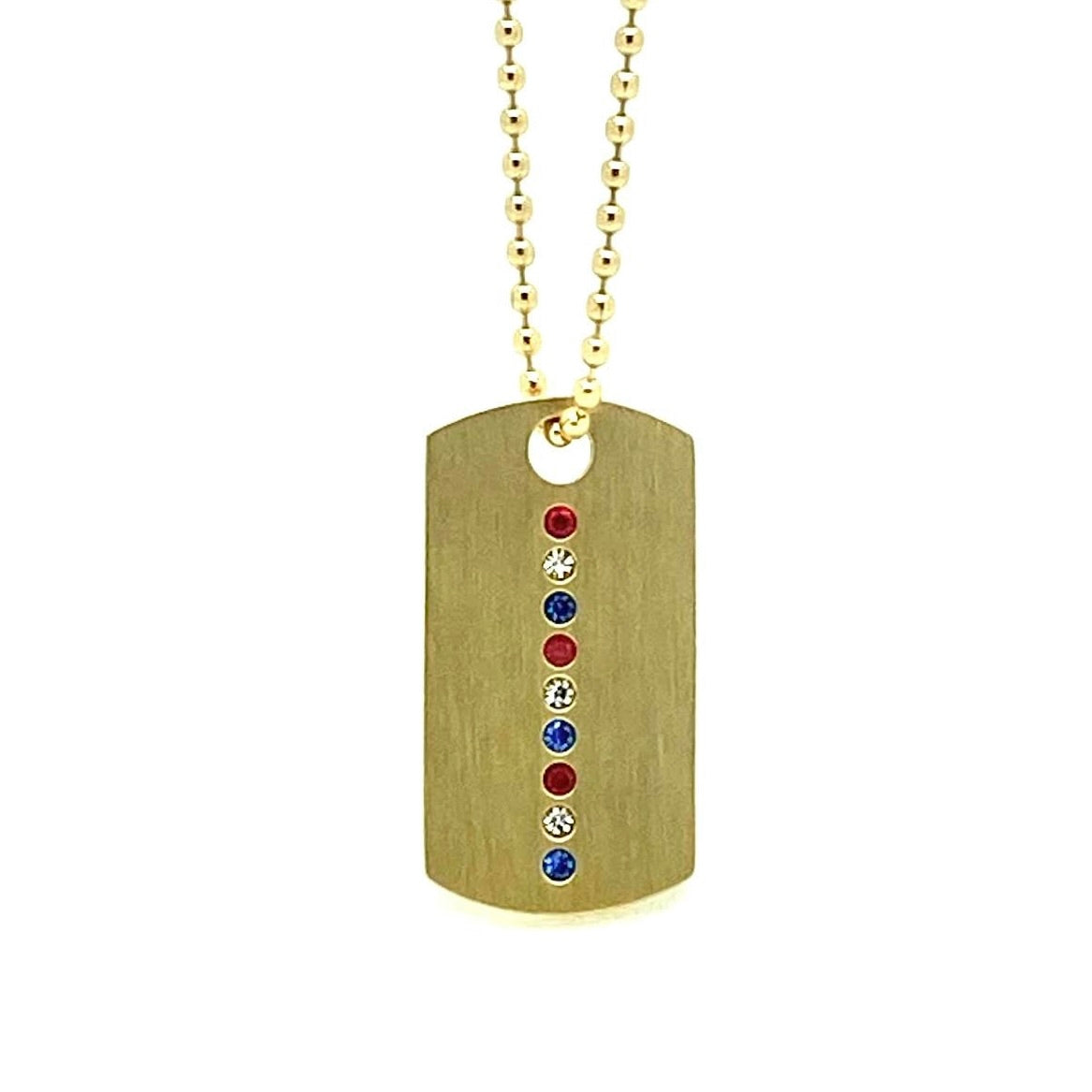 14K Yellow Gold dog Tag for Team USA by WristBend