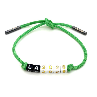 LA28 Alphabet Bracelet - Green | Wholesale