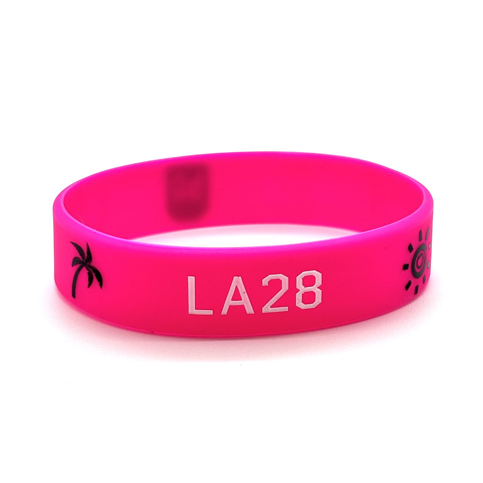 Pink LA28 silicone band by WristBend