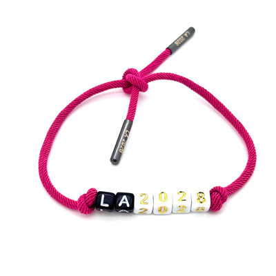 LA28 Alphabet Bracelet - Pink | Wholesale