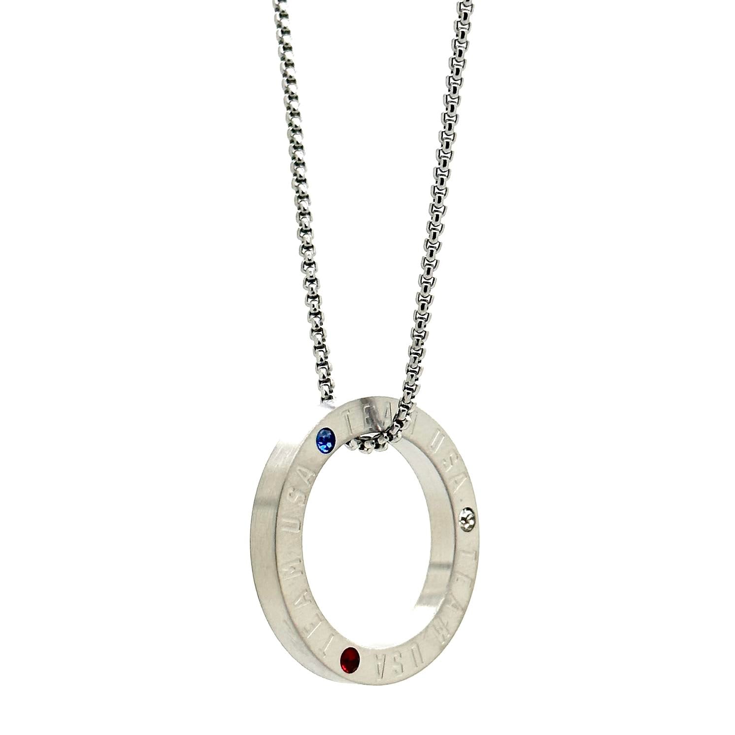 Officially Licensed Team USA White Gold Ring Necklace - WristBend