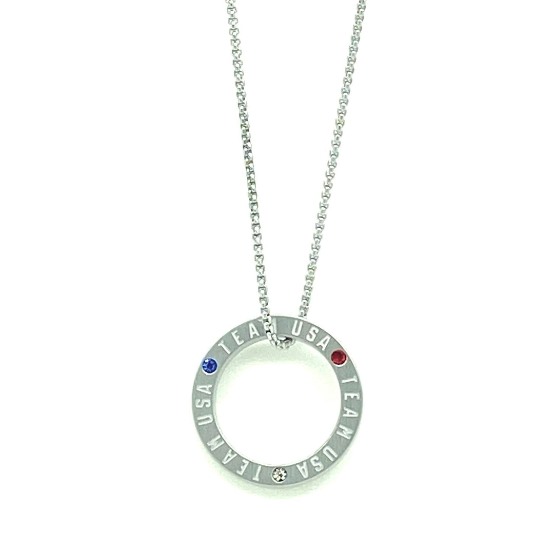 Officially Licensed Team USA White Gold Ring Necklace - WristBend
