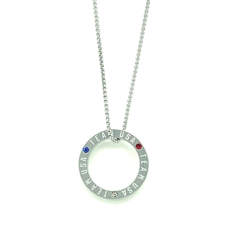 Officially Licensed Team USA White Gold Ring Necklace - WristBend