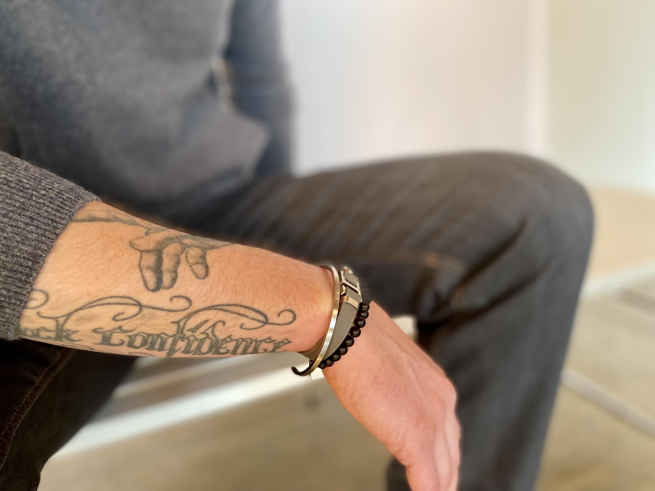 This meticulously designed brushed stainless steel cuff bracelet is perfect worn alone or paired with a WristBend stacking bracelet. Can slightly manipulate size for a perfect fit. Made by WristBend